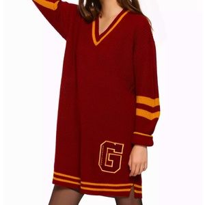Harry Potter Gryffindor Oversized Knit Sweater Dress Size XS / Hot Topic